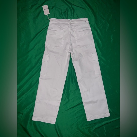 NWT MOTHER The Rambler Cargo Cream Wide Leg Women's Jeans size 30 - Picture 15 of 16